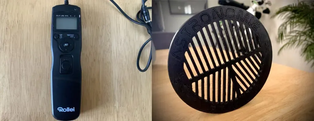 intervallomètre et masque de Bahtinov