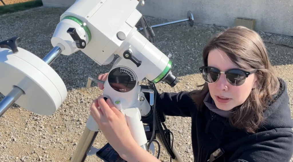 réglage du viseur polaire